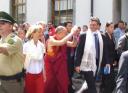 S.H. XIV. Dalai Lama auf dem Weg ins Hotel